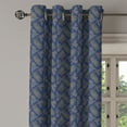 thumbnail image 2 of Ambesonne Floral Grommet Curtain, Droplet Motif, 50" x 72", Dark Blue Green, 2 of 6