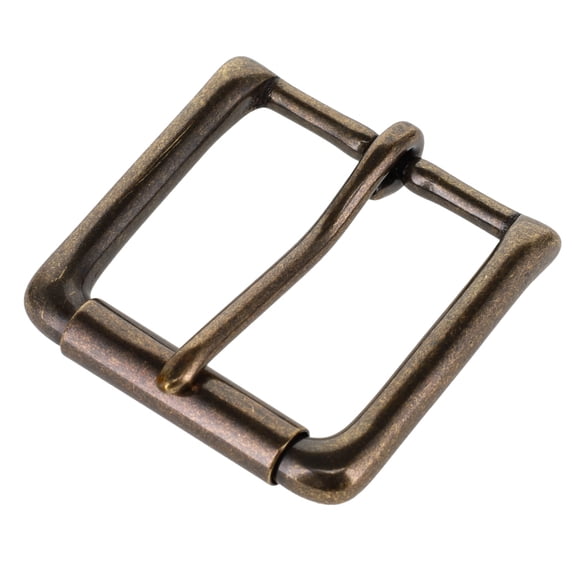 B6231 Antique Brass, Roller Heel Bar Buckle, Solid Brass-LL, 1-1/2"