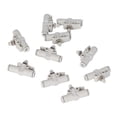 thumbnail image 1 of Air  PVC Control Valve, 10Pcs Pneumatic Air Fittings Straight Thick Pressure Resistant Non Leak  For Dia 4mm Pipe, 1 of 8