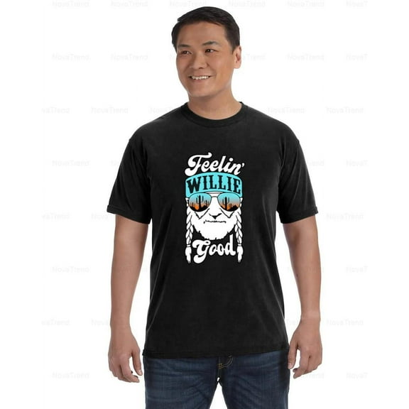 Feelin Willie Good Funny Country Music Fan Vintage Positive Comfort Color T-Shirt