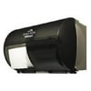 Compact 2-Roll Side-by-Side Coreless High-Capacity Toilet Paper Dispenser by GP PRO (Georgia-Pacific), Translucent Smoke, 56784, 10.1" W x 6.8"D x 7.1" H