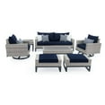 thumbnail image 1 of RST Brands Milo Gray Wicker 7 Piece Patio Conversation Set with Swivel Club Chairs, 1 of 11