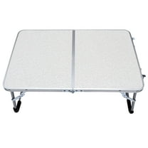 Zehuanyu Simple Folding Table Computer Desk Aluminium Alloy Table BBQ Hiking Park Camping Travel -light Desk (White)