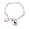 thumbnail image 1 of Brujas que montan escobas en Halloween Pulsera de cadena de corazón joyería encanto moda, 1 of 3