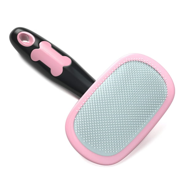 1 Uds. Cepillo para perros y gatos-cepillo para el cuidado de mascotas-herramientas de aseo para mudar cepillo para perros y gatos (rosa)
