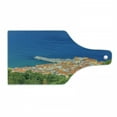 thumbnail image 1 of Sicily Cutting Board, Seaside Little Village Cefalu Old Historic Houses Pure Mediterranean Sea Aerial View, Decorative Tempered Glass Cutting and Serving Board, in 3 Sizes, by Ambesonne, 1 of 2