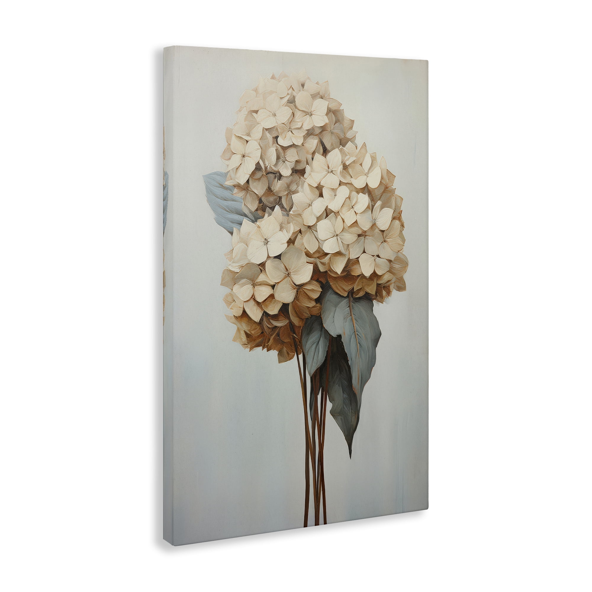 Stupell Industries Vintage Hydrangea Florets Plants & Flowers Painting Wrapped Canvas Art Print Wall Art, 30 x 45