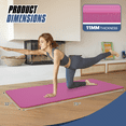 thumbnail image 2 of MADOG 73x32" Thick Yoga Mat Floor Pad, High Density Foam Exercise Yoga Mat Anti-Tear with Carrying Strap, Pink, 2 of 10