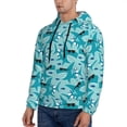 thumbnail image 3 of Lsque Shark Wearing Sunglasses Pattern Casual Men's Hoodie,Hooded Sweatshirt with Kangaroo Pocket,Pullover Hoodie-3X-Large, 3 of 7