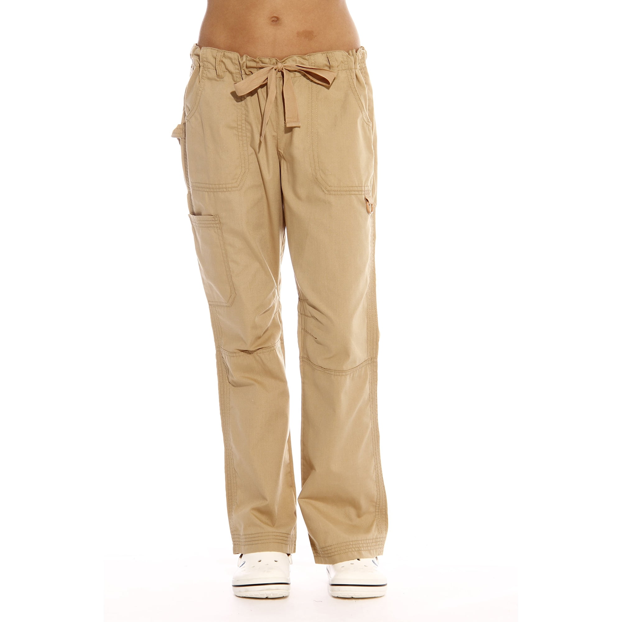 Just Love Women's Jogger Scrub Pants Slim Fit, Durable Medical Uniform for Nurses (Khaki Utility, 3X)