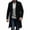 Black, variant on Mens Peacoat Jacket, Lapel Collar Mid-length Business Double Breasted Men's Trench Coat Black Size XL