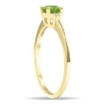 thumbnail image 3 of SZUL Women's Round Shaped Peridot and Diamond Classic Band in 10K Yellow Gold, 3 of 5