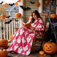 thumbnail image 6 of Halloween Fleece Blanket Soft Throw Warm Cozy Fast Heating Instant Warmth for Chilly Evening Naps by MPOISVA, 6 of 10