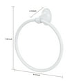 thumbnail image 4 of Mainstays Oval Style Steel Wall Mount Towel Holder Ring, White, Vertical Orientation, 4 of 9