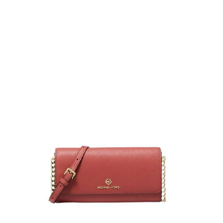 Michael Kors Small Saffiano Leather Convertible Crossbody Bag - Red