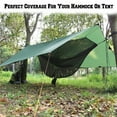 thumbnail image 2 of Outdoor Waterproof Tent Tarp, iClover Hammock Rain Fly 210D Oxford Multi-Function Raincoat Rain Tent Shelter Hammock Cover Sunshade Awning Canopy Beach Camping Backpacking Hiking Tent Cover 10*10 feet, 2 of 11