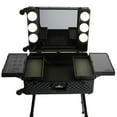 thumbnail image 3 of Impressions Vanity Slaycase Pro Vanity Travel Train Case with Stand and LED Bulb, Makeup Organizer Bag with USB Port and Dimmer Switch, 3 of 7
