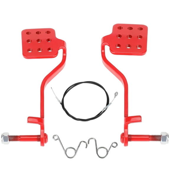 Go Kart Pedals with 71" Throttle Cable Kit Fit  for Go Cart Brake Pedal Predator 212cc 196cc 6.5hp Azusa Fun Kart Radio Flyer Carter Road Rocket Vintage Drift Trike DIY Heavy Duty Parts-Red