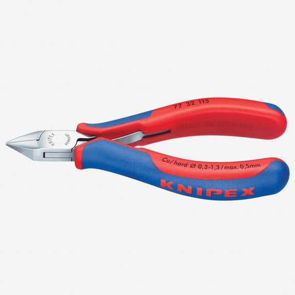 Knipex 4.5" Electronics Diagonal Cutters Pointed Head w/ Small Bevel - MultiGrip