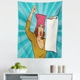 thumbnail image 1 of Feminist Tapestry, Pop Art Concept Protesting Women Fist up on Sunburst Halftone Backdrop, Fabric Wall Hanging Decor for Bedroom Living Room Dorm, 5 Sizes, Seafoam and Multicolor, by Ambesonne, 1 of 1