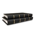 thumbnail image 1 of Textured Linen Home Decor Book (Black with Gold Lines), 1 of 4