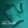 thumbnail image 4 of MR&HM Satin Bed Sheets, Queen Size Sheets Set, 6 Pcs Silky Bedding Set, Teal, 4 of 6