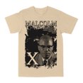 thumbnail image 1 of Malcolm X Faces Sand Small T-Shirt, 1 of 3