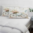 thumbnail image 4 of Vintage Floral Bicycle Lumar Pillow Covers, Spring Farmhouse Bird Wood Soft Breathable Throw Pillow Cases with Invisible Zipper, Decorative Pillowcase Pillows Protectors for Sofa Bed Chair 16"x24", 4 of 9