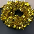 thumbnail image 2 of Gold Star Tinsel Garland with Five-Pointed Metallic Design, 24.6 Feet, Gold, for Christmas Tree and Mantle, Decoration, 2 of 4