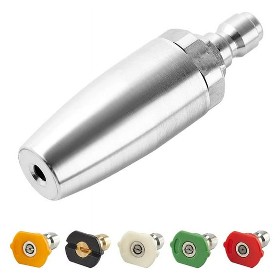 High Pressure Turbo Nozzle Rotating Nozzle Tip 1/4 Inch Quick .0 Orifice for Electric Power Washer