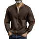 thumbnail image 2 of pstuiky camisas de manga larga para hombre, Camisa de hombre de color liso con cuello alto y manga larga con cremallera informal camisetas de hombre s, 2 of 4