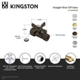 thumbnail image 5 of Kingston Brass CC44451ZX 5/8-Inch O.D. Comp x 1/2-Inch O.D. Comp Quarter-Turn Straight Shut-Off Valve in Polished Chrome, 5 of 6