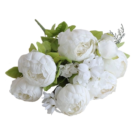 Artificial Peony Stem Realistic Faux Floral Bloom With Filler Greenery For Living Room Home Table Centerpiece Decor
