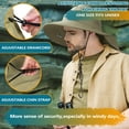 thumbnail image 3 of Solaris Polyester Unisex Wide Brim Sun Hat ,with Neck Strap , for Outdoor Hiking, Camping,Gardening,Fishing Safari Caps,Olive, 3 of 7