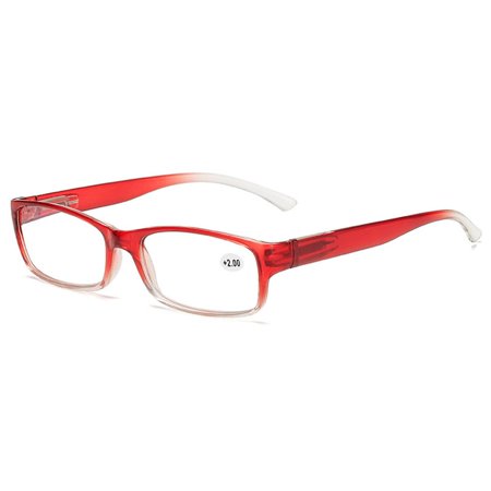Comfortable Eye Protection Portable Vintage Anti-Blue Light Ultra Light Frame Reading Glasses Eyeglasses RED STRENGTH 200