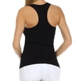 thumbnail image 2 of Sakkas Basics Ribbed Racerback Cami Tank Top - Black - One Size, 2 of 4