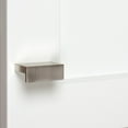 thumbnail image 3 of 1-1/2 in. Modern Rectangular Dresser Drawer Finger Pull Knobs, Satin Nickel, 3 of 3