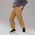 thumbnail image 4 of Piuwrlz Teen Sweatpants Boys Jogger Pants Long Pant Khaki Size 12 Years, 4 of 5
