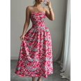 thumbnail image 6 of Women's Floral Print Sweetheart Neck Cami Dress with Polyester % Fabric Soft Lightweight and Breathable for Everyday, 6 of 6