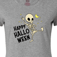 thumbnail image 4 of Inktastic Happy Halloween with Dancing Skeleton Women's T-Shirt, 4 of 5