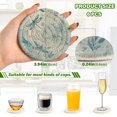thumbnail image 4 of 6 Pcs Drink Coasters with Holder 3.94in Woven Coasters for Drinks Delicate Dragonflies Pattern Coaster Set for Protection Table, 4 of 7