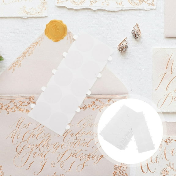 WHAMVOX 20 Sheets of Wax Seal Stickers Wax Seal Stamp Dots Sticker Round Wax Seals Double Sided Tape