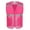 Hot Pink, variant on Toptie Mesh Safety Vest Zipper Team Volunteer Uniform Vest, Reflective Running Vest with Pockets, Slim Fit-Hot Pink-4XL