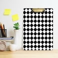 thumbnail image 2 of FORMRS Acrylic Clipboard with Low Profile Clip Standard A4 Letter Size, 12.5" x 9", Black and White Geometric, 2 of 8
