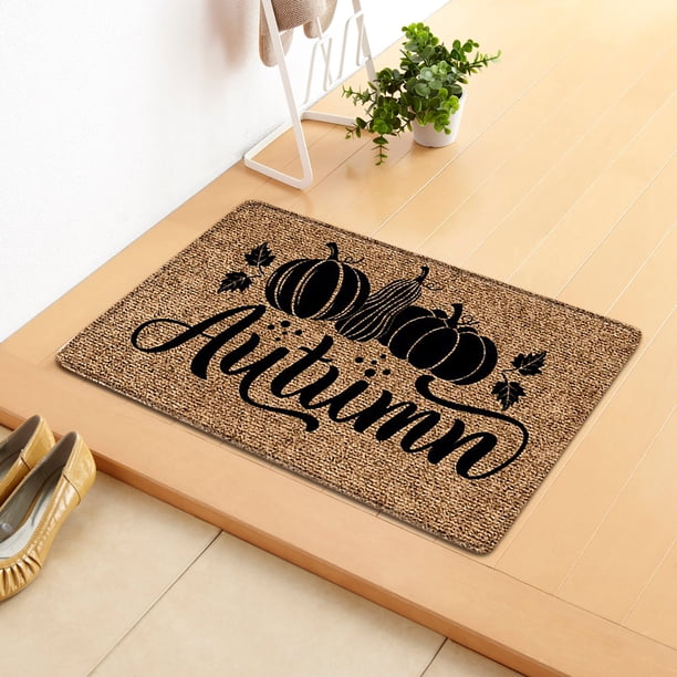 Alfombrilla de puerta de Acción de Gracias, alfombrilla de suelo de dibujos animados, alfombrilla de pie de cocina para pasillo, alfombra suave Wmkox8yii HFSH5557