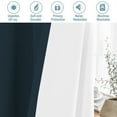 thumbnail image 6 of H.Versailtex Contemporary Farmhouse Navy Solid Print Grommet Blackout Curtains, 52 x 96 Inches, 2 Panels, 6 of 6