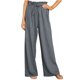 thumbnail image 1 of Pantalones Largos de Pierna Ancha Informales de Algodón Sólido Con Cordón de Lino Y Cintura Elástica Para Mujer Odeerbi  ODB-6, 1 of 9