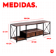 thumbnail image 2 of Mueble para TV con Cajones y Estantes Abiertos Centro de Entretenimiento Industrial para TV de 65 70 y 75 Pulgadas, 2 of 6