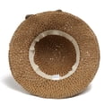 thumbnail image 4 of FUZHIQ Elegant Woven Straw Sun Hat with Bow Summer Beach Gardening Sun Straw Hats for Women Wide Brim Packable Travel Bucket Hats, 4 of 8