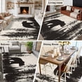 thumbnail image 5 of Black Bear Large Area Rug 8x10 FT, Non Slip Living Room Throw Carpet, Vintage Forest Cabin Animals Silhouette Washable Soft Indoor Outdoor Carpet Non-Shedding Rug for Bedroom Dining Room, 5 of 9